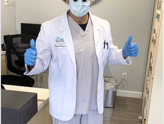 Doctor Firouz has his PPE on and is ready to treat patients safely!